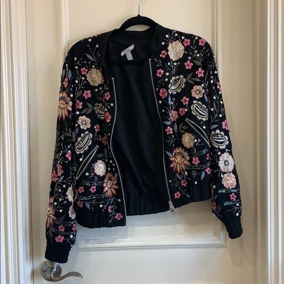 beaded bomber jacket